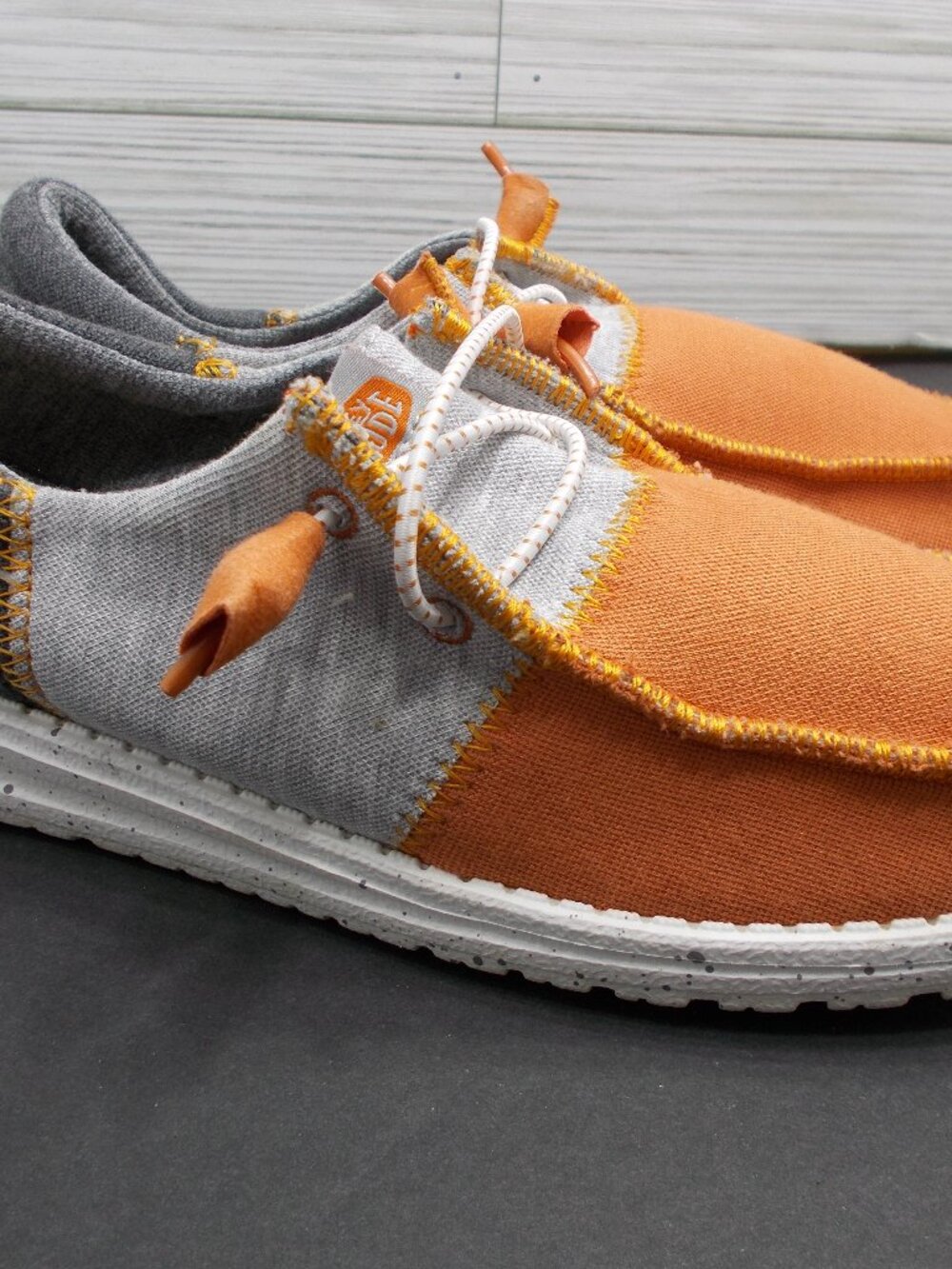 Hey Dude Wendy Tri Varsity Colorblock Canvas Lightweight Slip-On Shoes Women's 8 - Picture 2 of 5